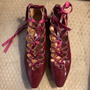 MIISTA LONDON Patent Leather lace up shoes